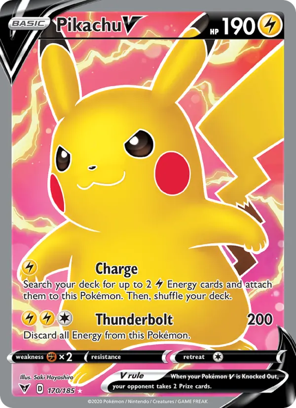 Pikachu V — Vivid Voltage card #170