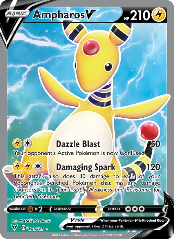 Ampharos V — Vivid Voltage card #171
