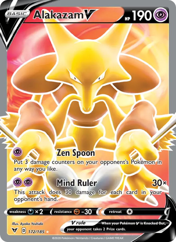 Alakazam V — Vivid Voltage card #172