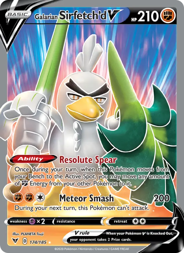 Galarian Sirfetch'd V — Vivid Voltage card #174