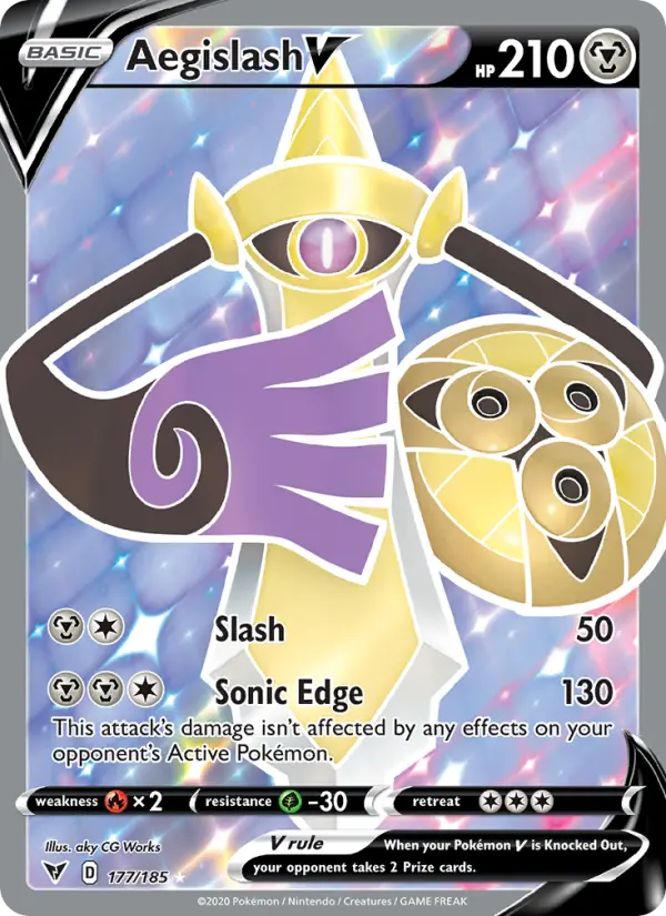 Aegislash V — Vivid Voltage card #177