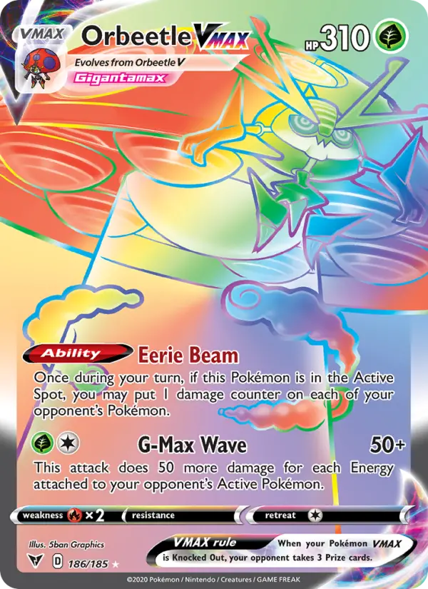 Orbeetle VMAX — Vivid Voltage card #186