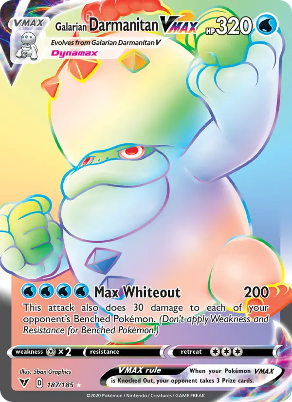 Galarian Darmanitan VMAX — Vivid Voltage card #187