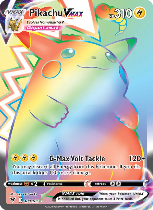 Pikachu VMAX — Vivid Voltage card #188