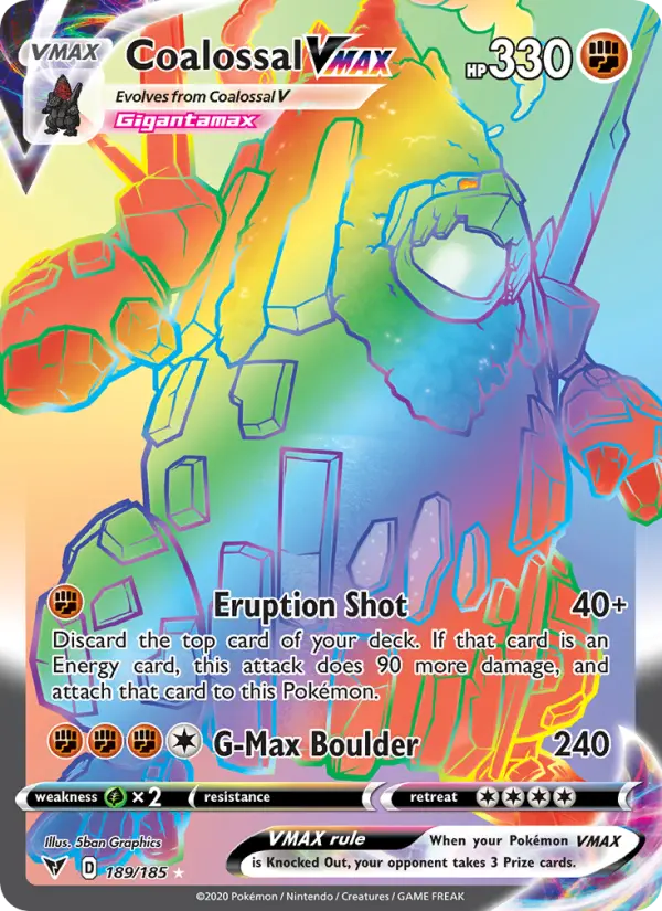 Coalossal VMAX — Vivid Voltage card #189