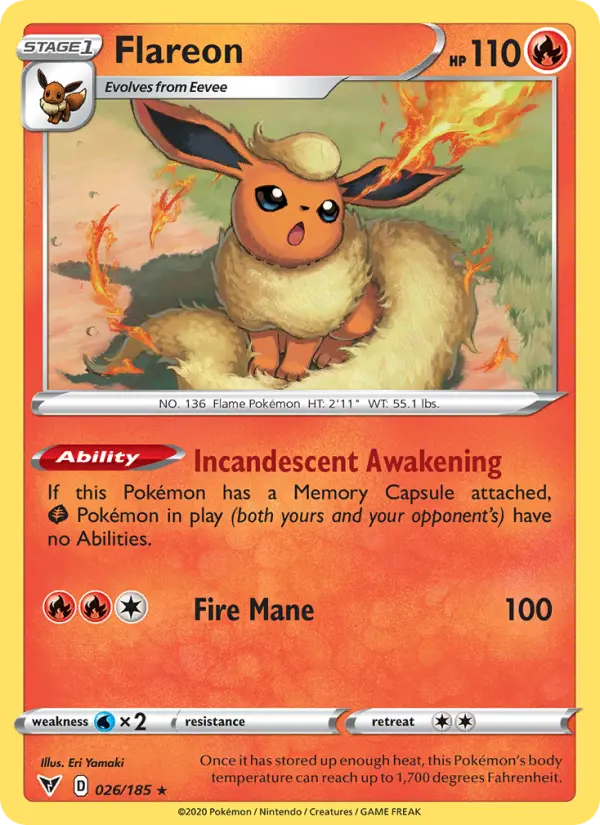 Flareon — Vivid Voltage card #26
