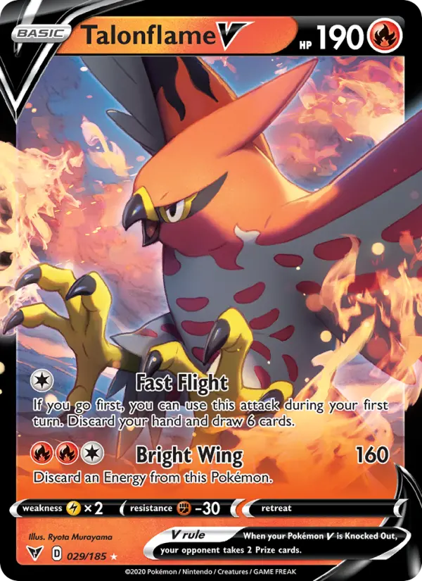 Talonflame V — Vivid Voltage card #29