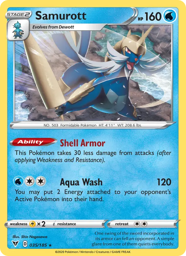Samurott — Vivid Voltage card #35