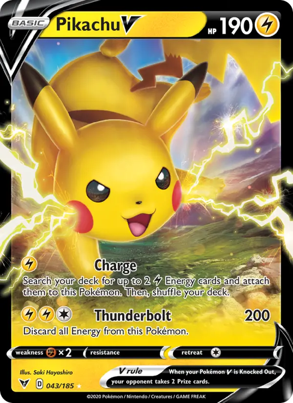 Pikachu V — Vivid Voltage card #43