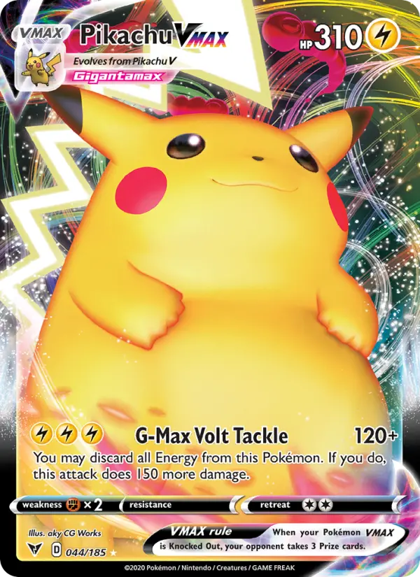 Pikachu VMAX — Vivid Voltage card #44
