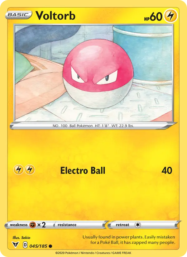 Voltorb — Vivid Voltage card #45