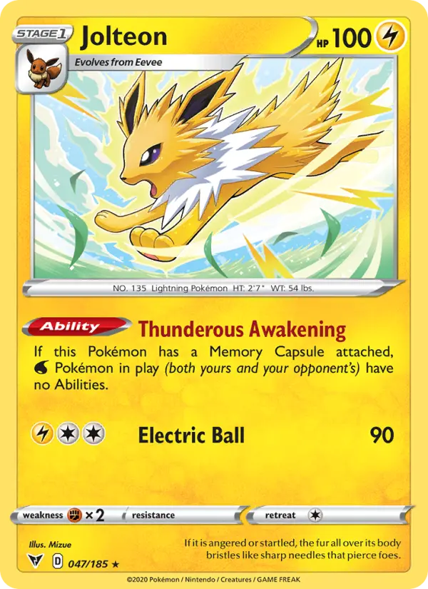 Jolteon — Vivid Voltage card #47