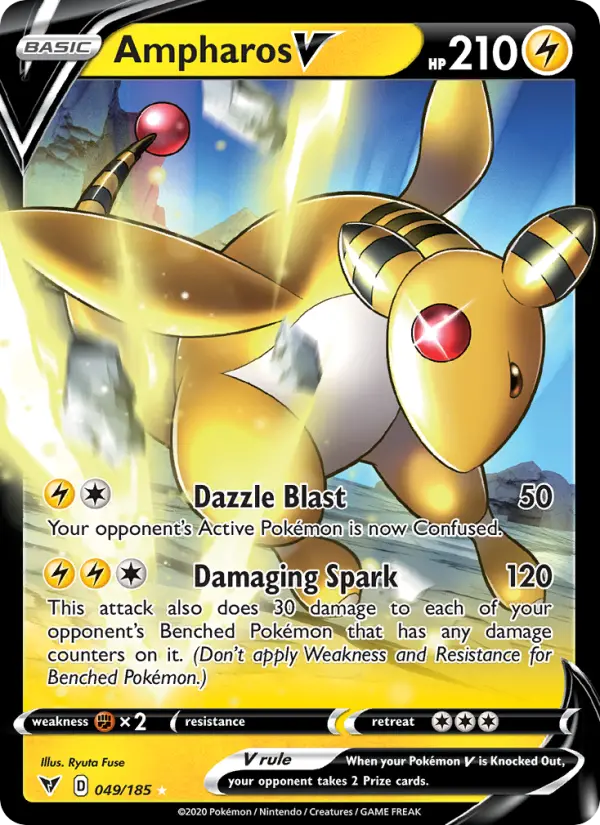 Ampharos V — Vivid Voltage card #49