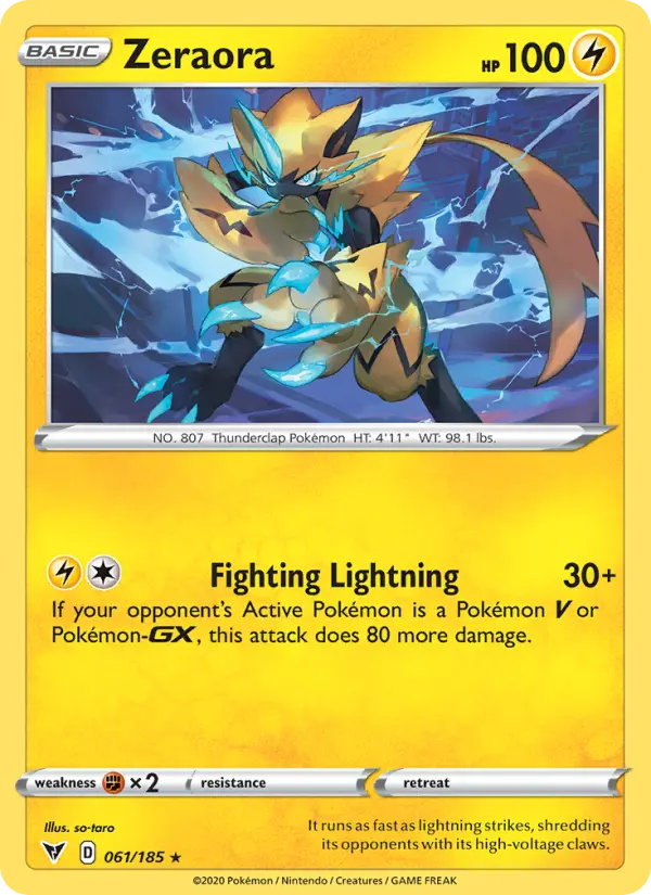 Zeraora — Vivid Voltage card #61