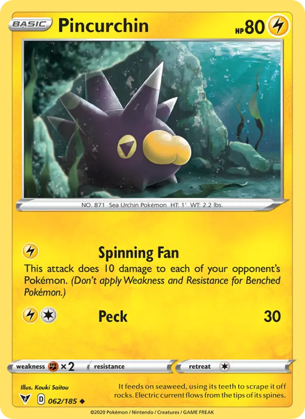 Pincurchin — Vivid Voltage card #62