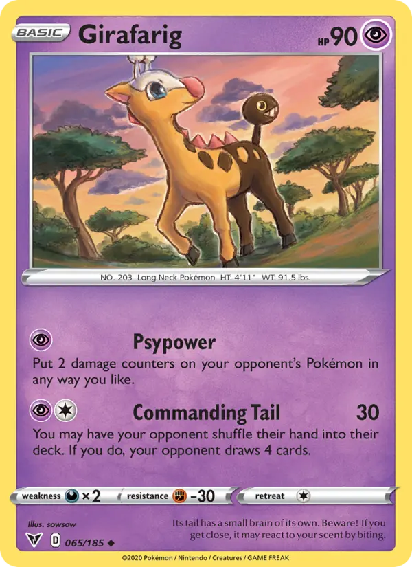 Girafarig — Vivid Voltage card #65