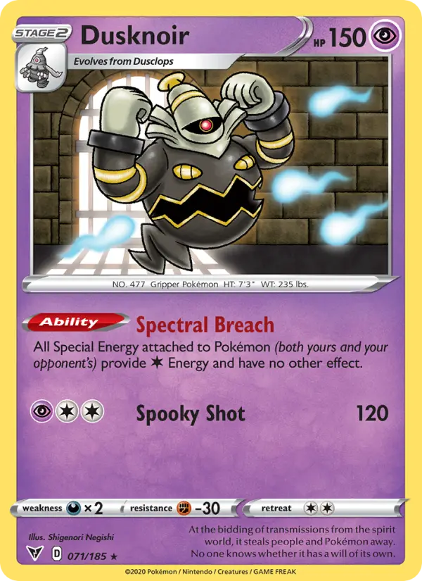 Dusknoir — Vivid Voltage card #71