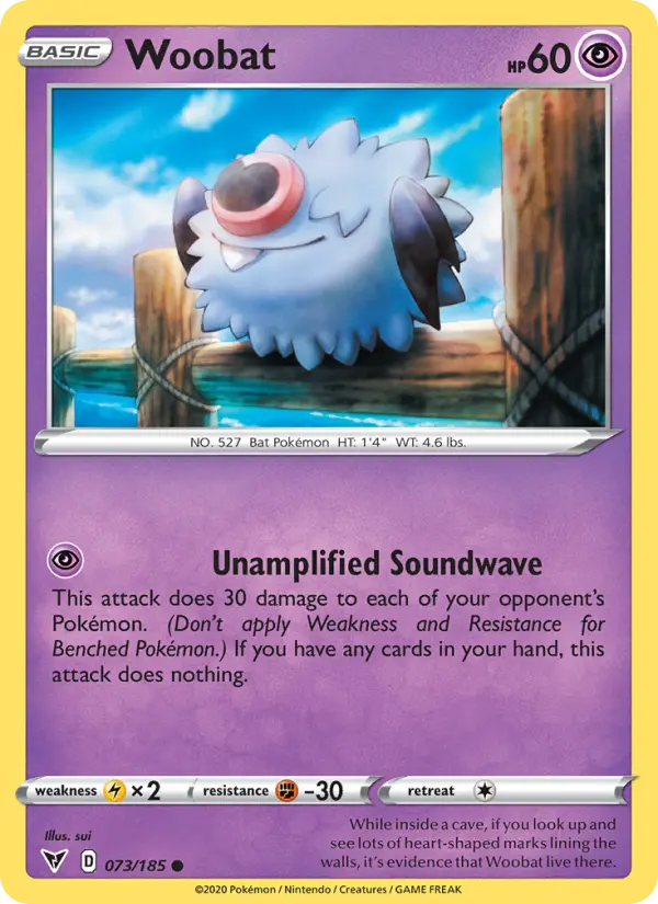 Woobat — Vivid Voltage card #73