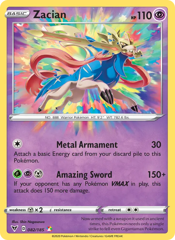 Zacian — Vivid Voltage card #82