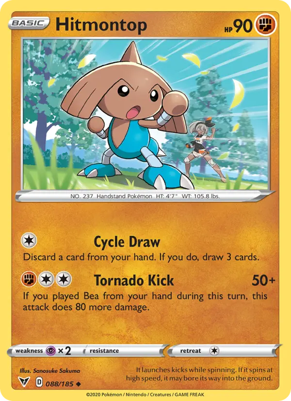 Hitmontop — Vivid Voltage card #88
