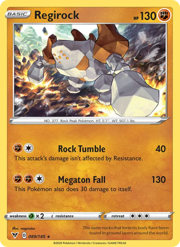 Regirock — Vivid Voltage card #89