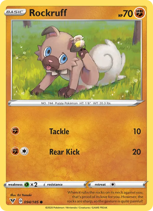 Rockruff — Vivid Voltage card #94