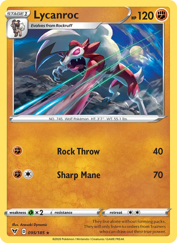 Lycanroc — Vivid Voltage card #95