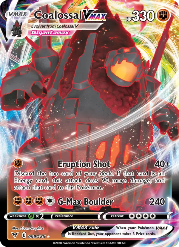 Coalossal VMAX — Vivid Voltage card #99