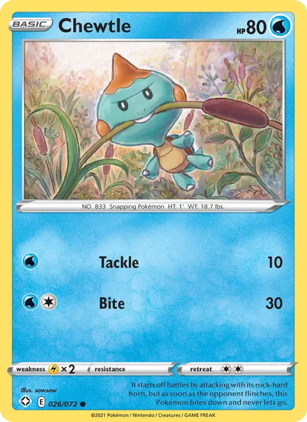 Chewtle — Shining Fates card #26