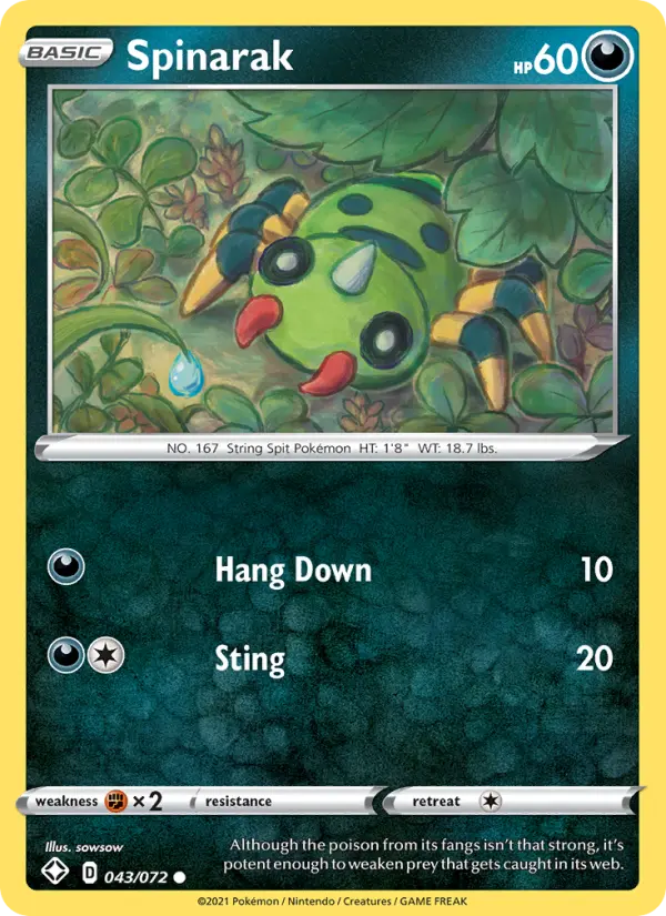 Spinarak — Shining Fates card #43