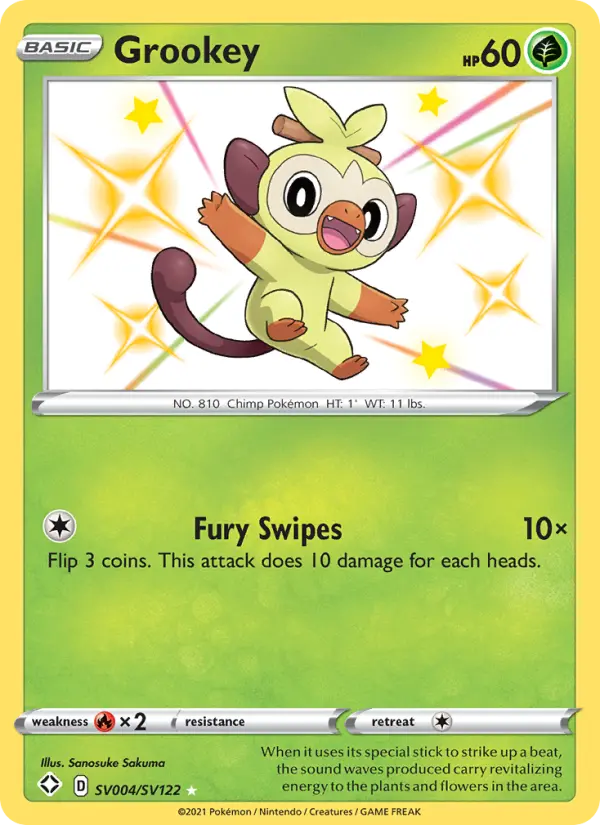 Grookey — Shining Fates card #SV004