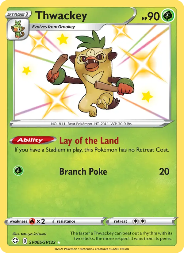 Thwackey — Shining Fates card #SV005