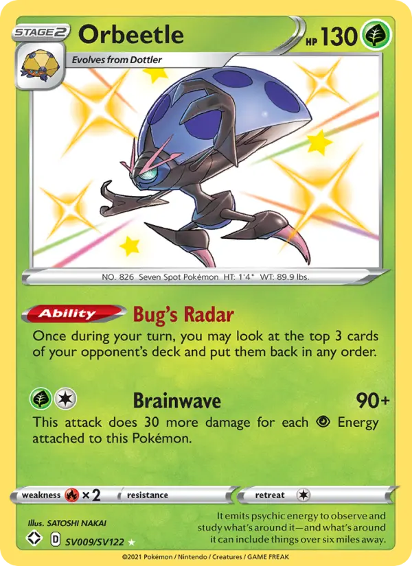 Orbeetle — Shining Fates card #SV009