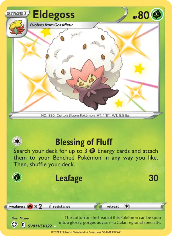 Eldegoss — Shining Fates card #SV011