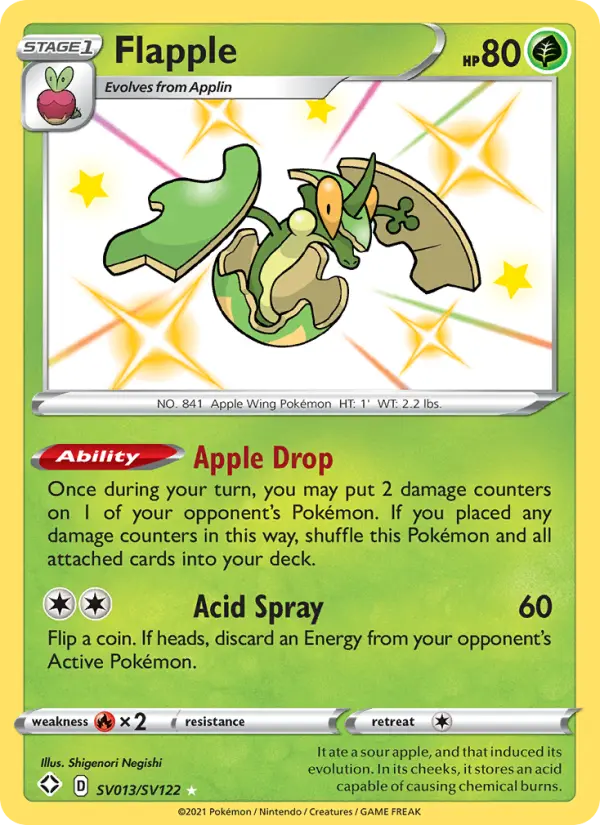Flapple — Shining Fates card #SV013
