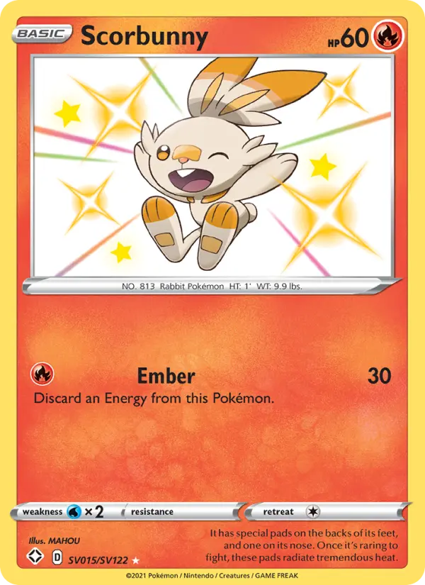 Scorbunny — Shining Fates card #SV015