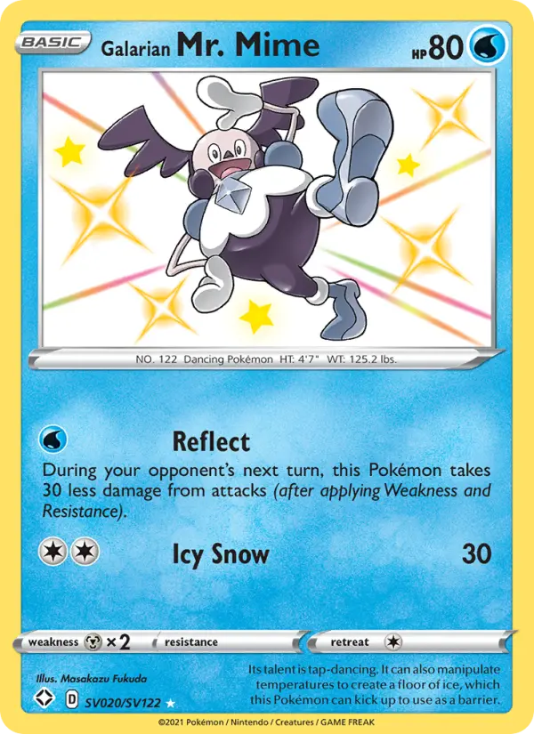 Galarian Mr. Mime — Shining Fates card #SV020