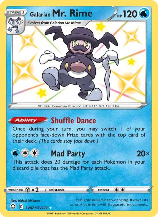 Galarian Mr. Rime — Shining Fates card #SV021