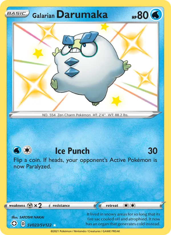 Galarian Darumaka — Shining Fates card #SV023