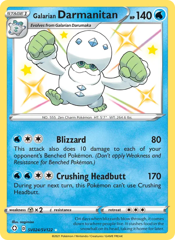 Galarian Darmanitan — Shining Fates card #SV024