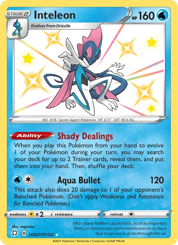 Inteleon — Shining Fates card #SV027