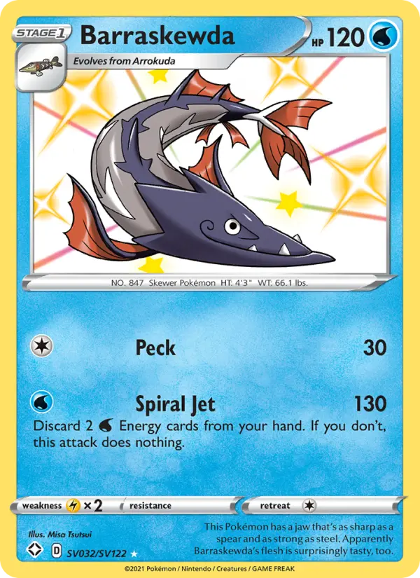 Barraskewda — Shining Fates card #SV032