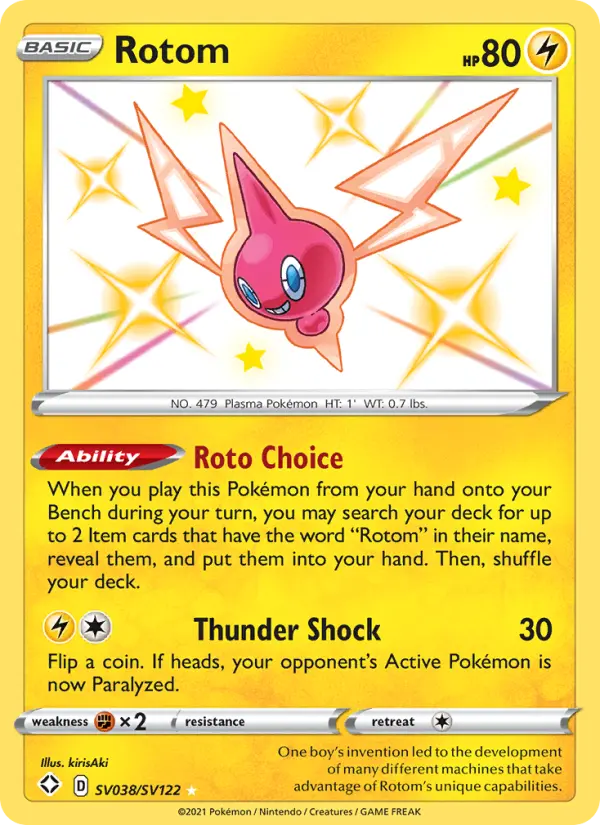 Rotom — Shining Fates card #SV038