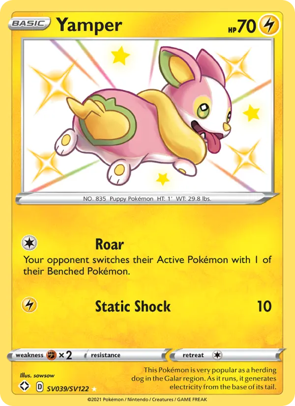 Yamper — Shining Fates card #SV039