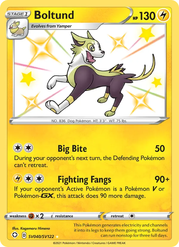 Boltund — Shining Fates card #SV040