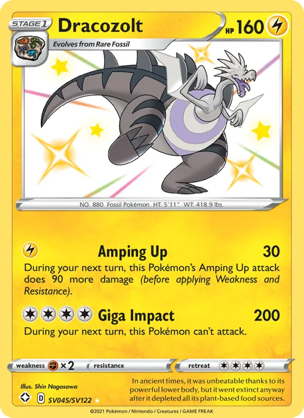 Dracozolt — Shining Fates card #SV045