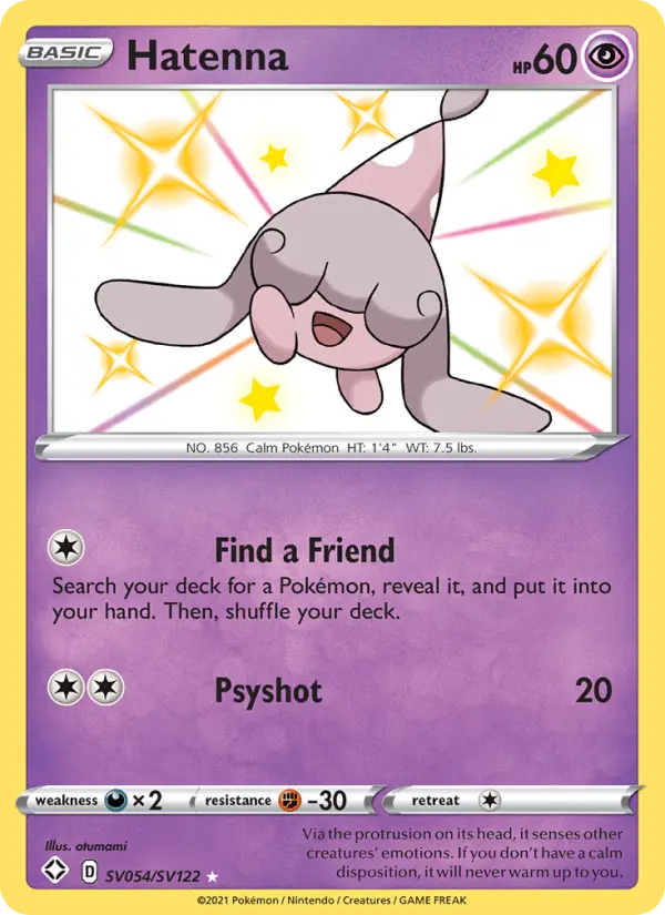 Hatenna — Shining Fates card #SV054