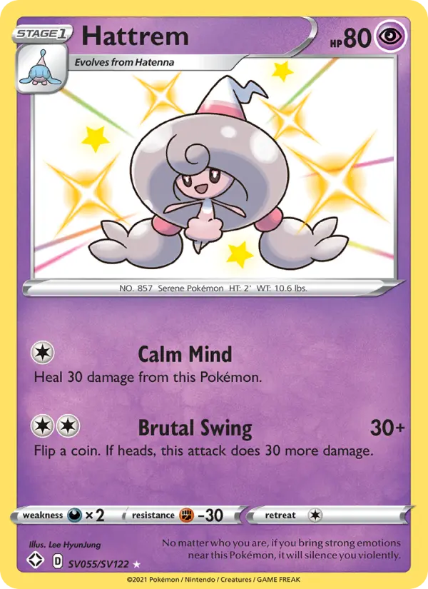 Hattrem — Shining Fates card #SV055