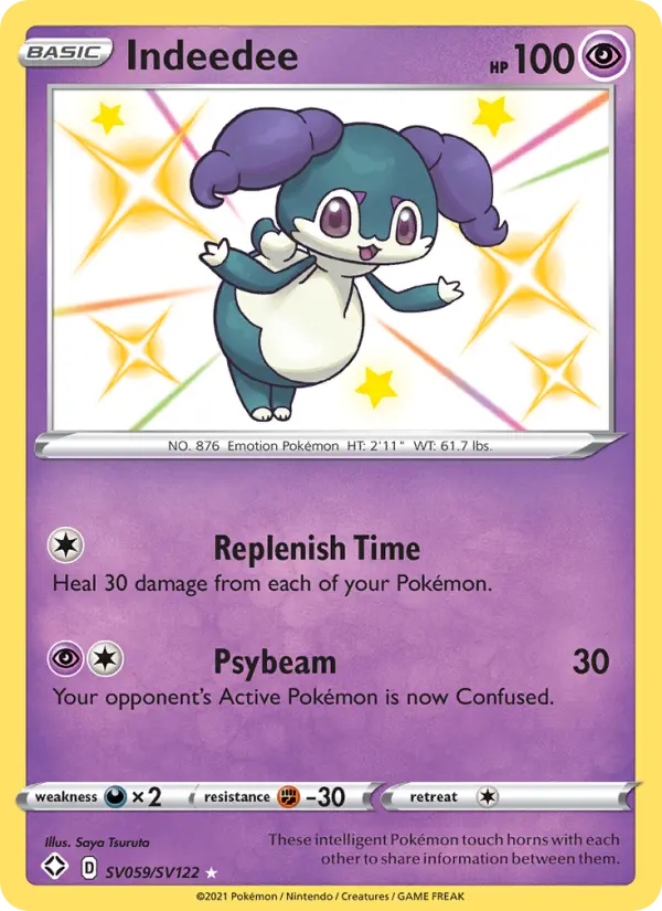 Indeedee — Shining Fates card #SV059