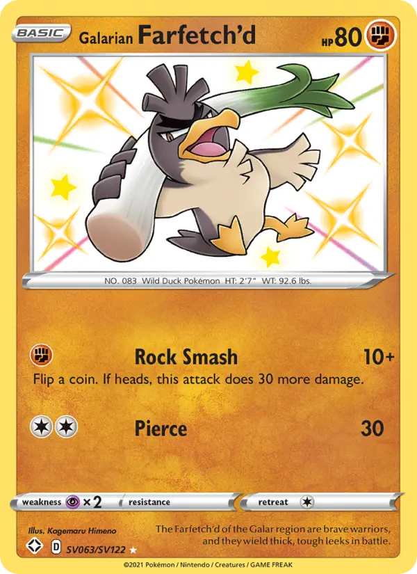Galarian Farfetch'd — Shining Fates card #SV063